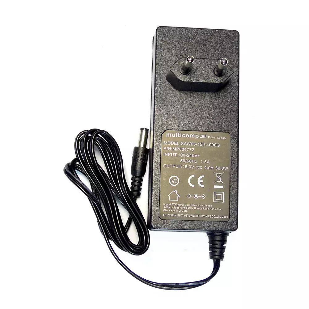 MULTICOMP PRO AC/DC Power Supply 1 Output 15 VDC 60 W, MP004772