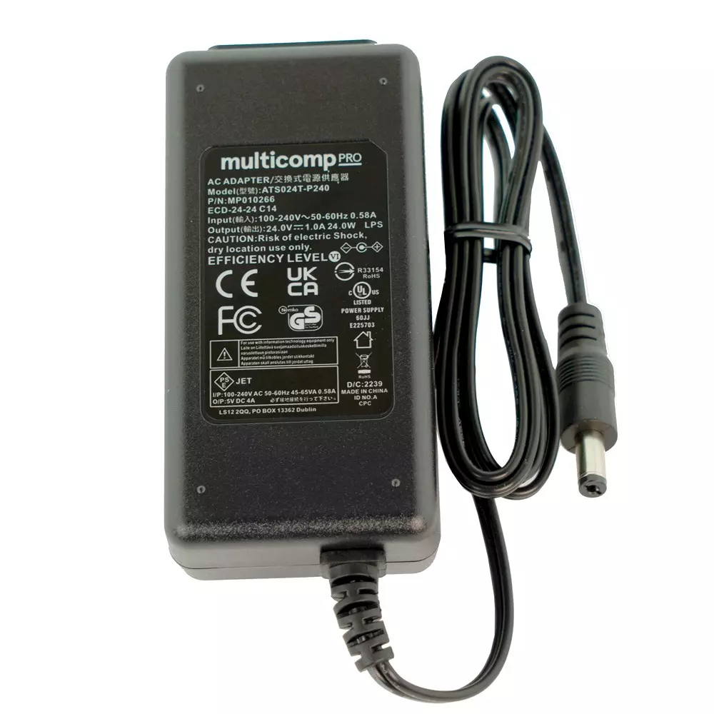 MULTICOMP PRO AC/DC Power Supply 1 Output 24 VDC 24 W, MP010266