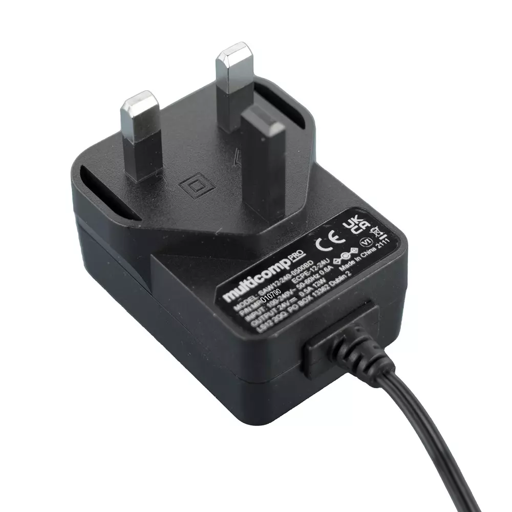 MULTICOMP PRO AC/DC Power Supply 1 Output 24 VDC 12 W, MP010790