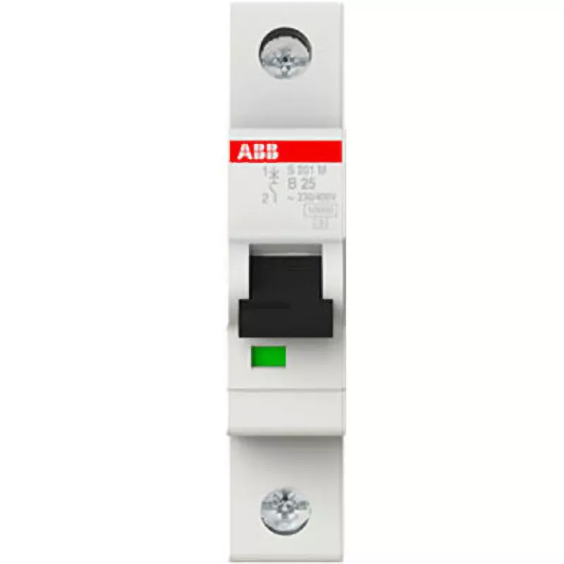 ABB Miniature Circuit Breaker 25 Amp Rated Current 1P Electrodes, S201M-B25