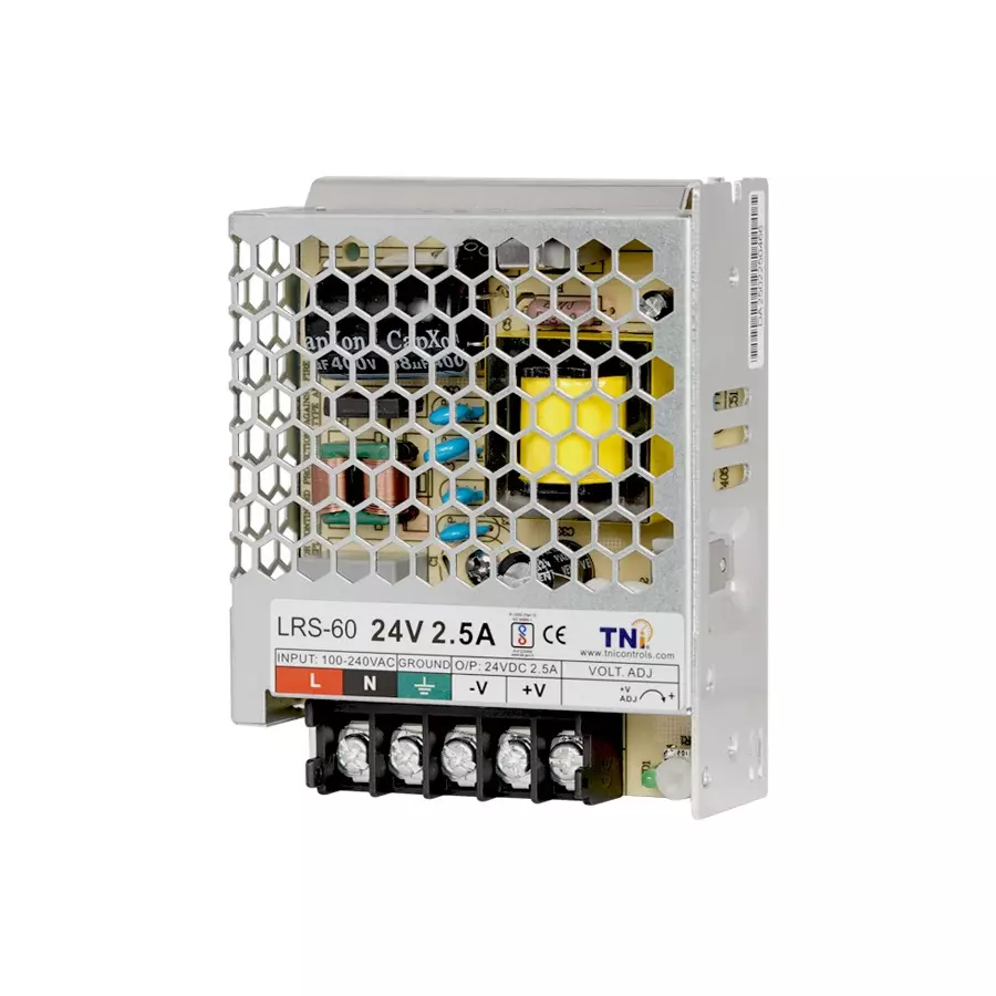 TNI 60 W Switch Mode Power Supply Single Volt Series 12 V Rating, 5 A Current and Size 99x82x30 mm, LRS-60-12