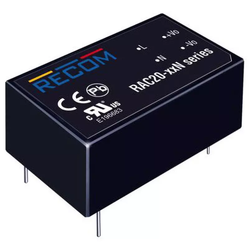 RECOM Switching Power Supply 20 W Rated Power 833 mA Output Current, RAC20-24SN