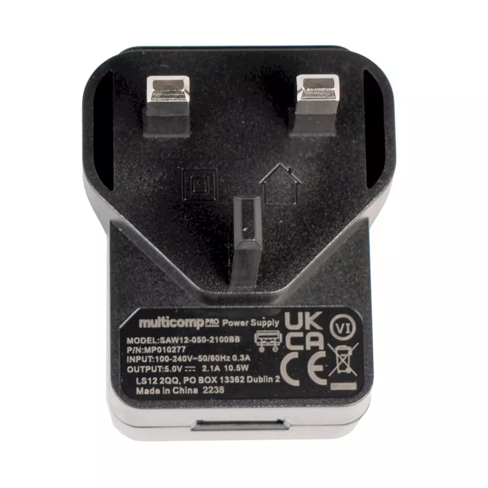 MULTICOMP PRO AC/DC Power Supply 1 Output 5 VDC 10 W, MP010277