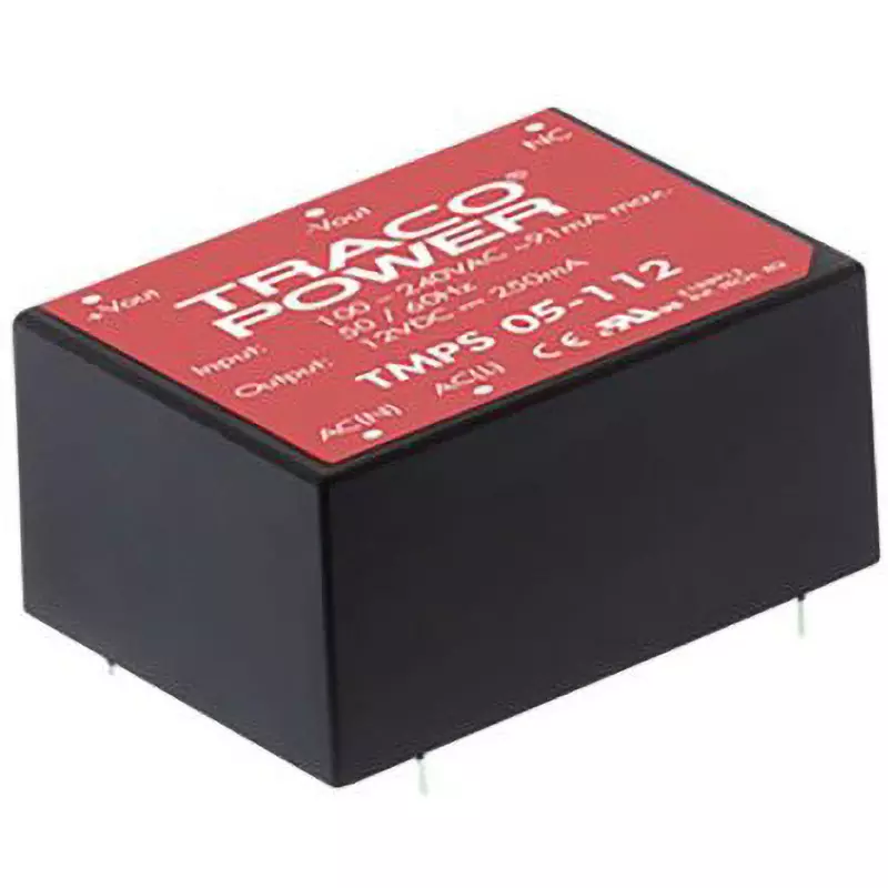 TRACO POWER Switching Power Supply 3.3 V DC Voltage 5 W Rated Power, TMPS 05-103