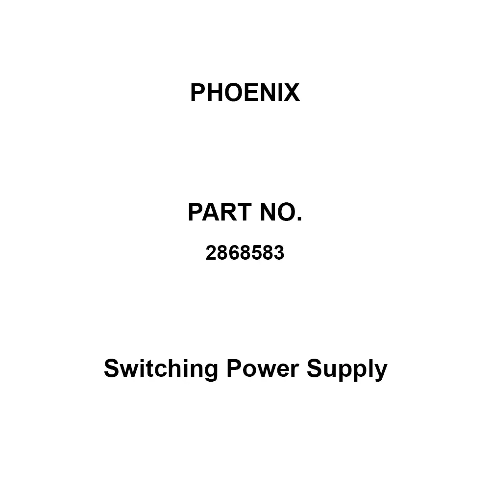 PHOENIX Switching Power Supply 60 W Rated Power 12 V DC, 2868583