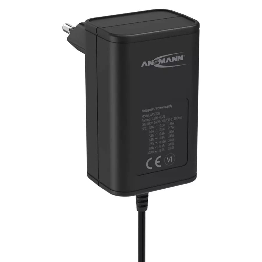 ANSMANN AC-DC Power Supply 1 Output 3.6 W Maximum Output Power, 1201-0021