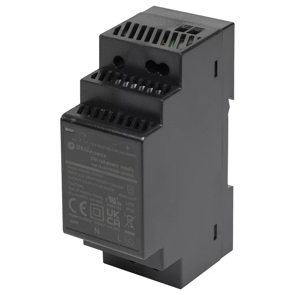IDEAL POWER AC-DC Power Supply 1 Output 30 W Maximum Output Power, 56YSD30S-1502000