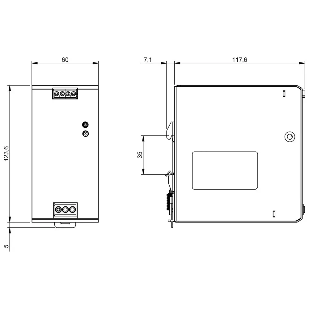 BALLUFF Power Supply DIN Rail Mount for Control Cabinet Metal 10 A 240 W, BAE0113