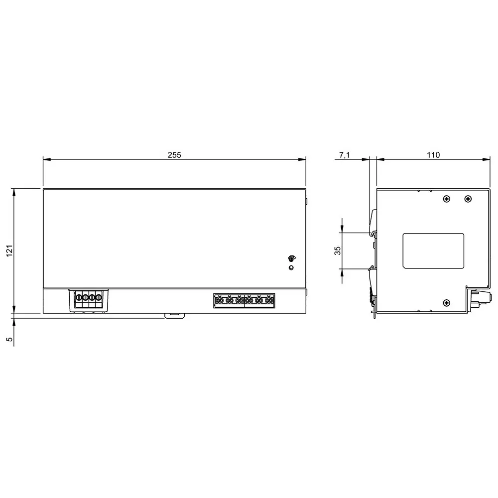 BALLUFF Power Supply DIN Rail Mount for Control Cabinet Metal 40 A 960 W, BAE0118
