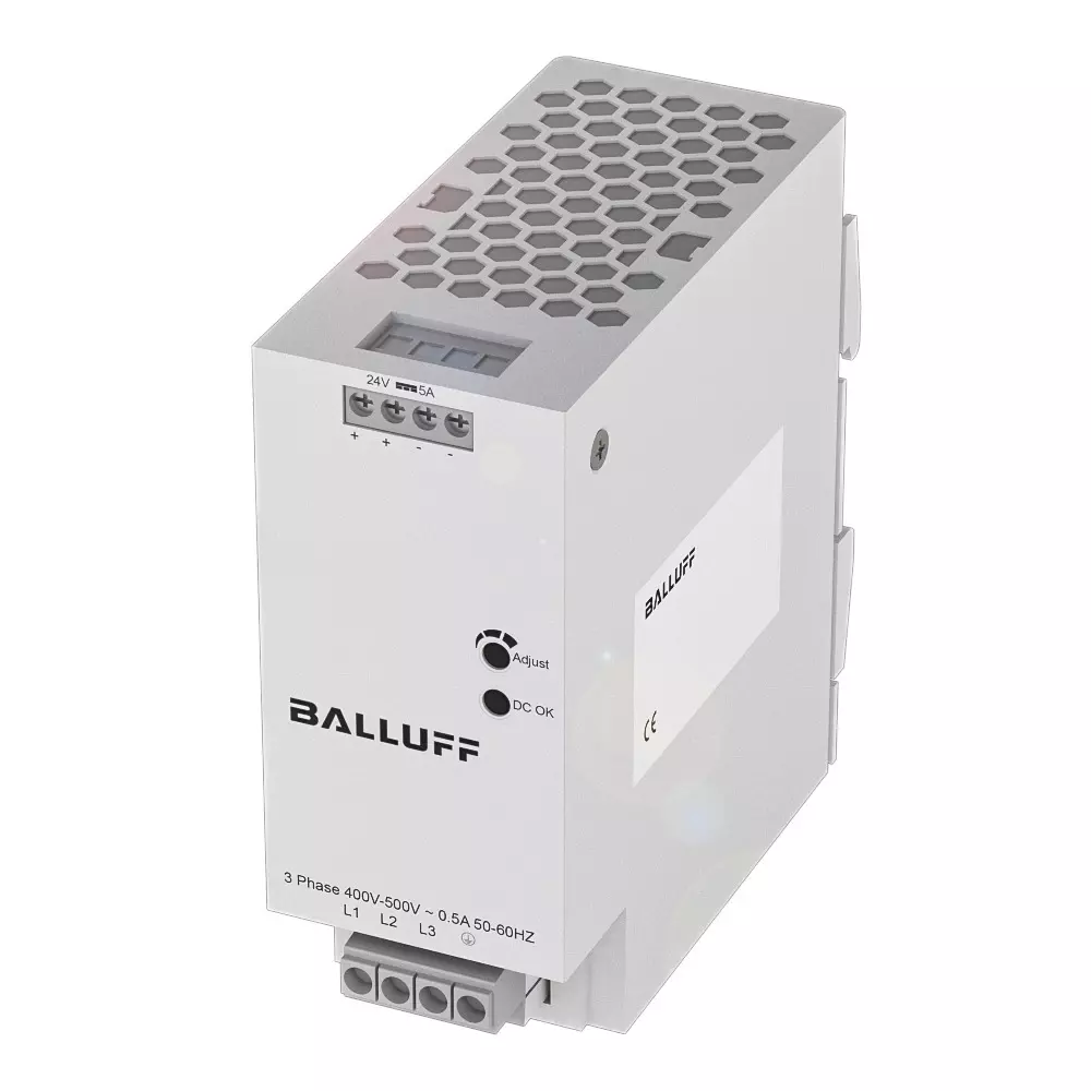 BALLUFF Power Supply DIN Rail Mount for Control Cabinet Metal 5 A 120 W, BAE0115