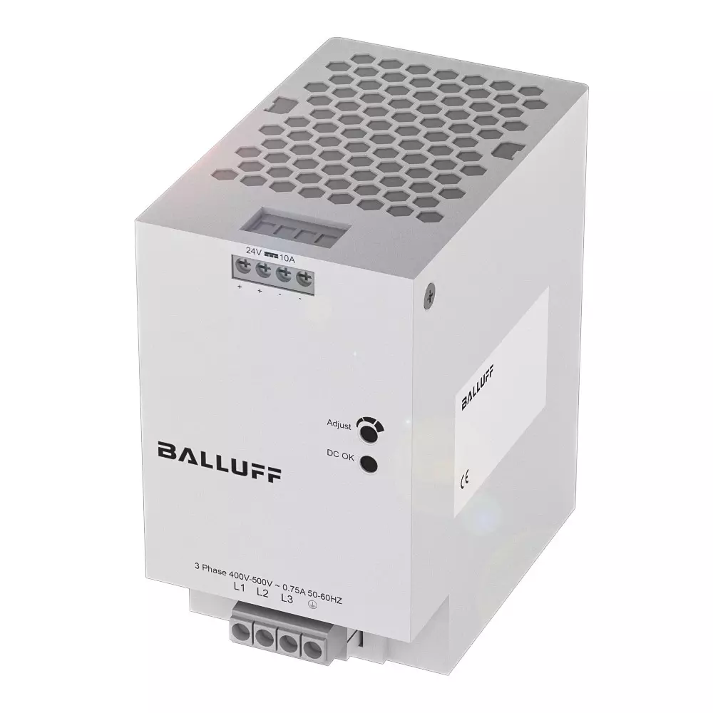 BALLUFF Power Supply DIN Rail Mount for Control Cabinet Metal 10 A 240 W, BAE0116