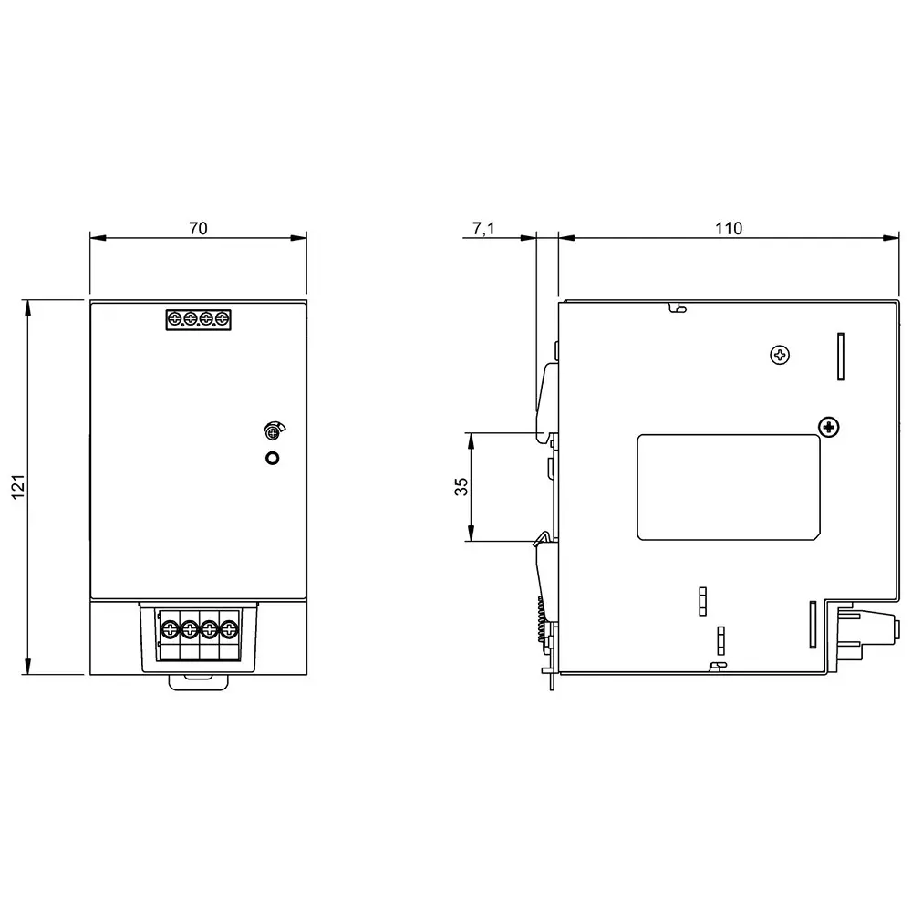 BALLUFF Power Supply DIN Rail Mount for Control Cabinet Metal 10 A 240 W, BAE0116