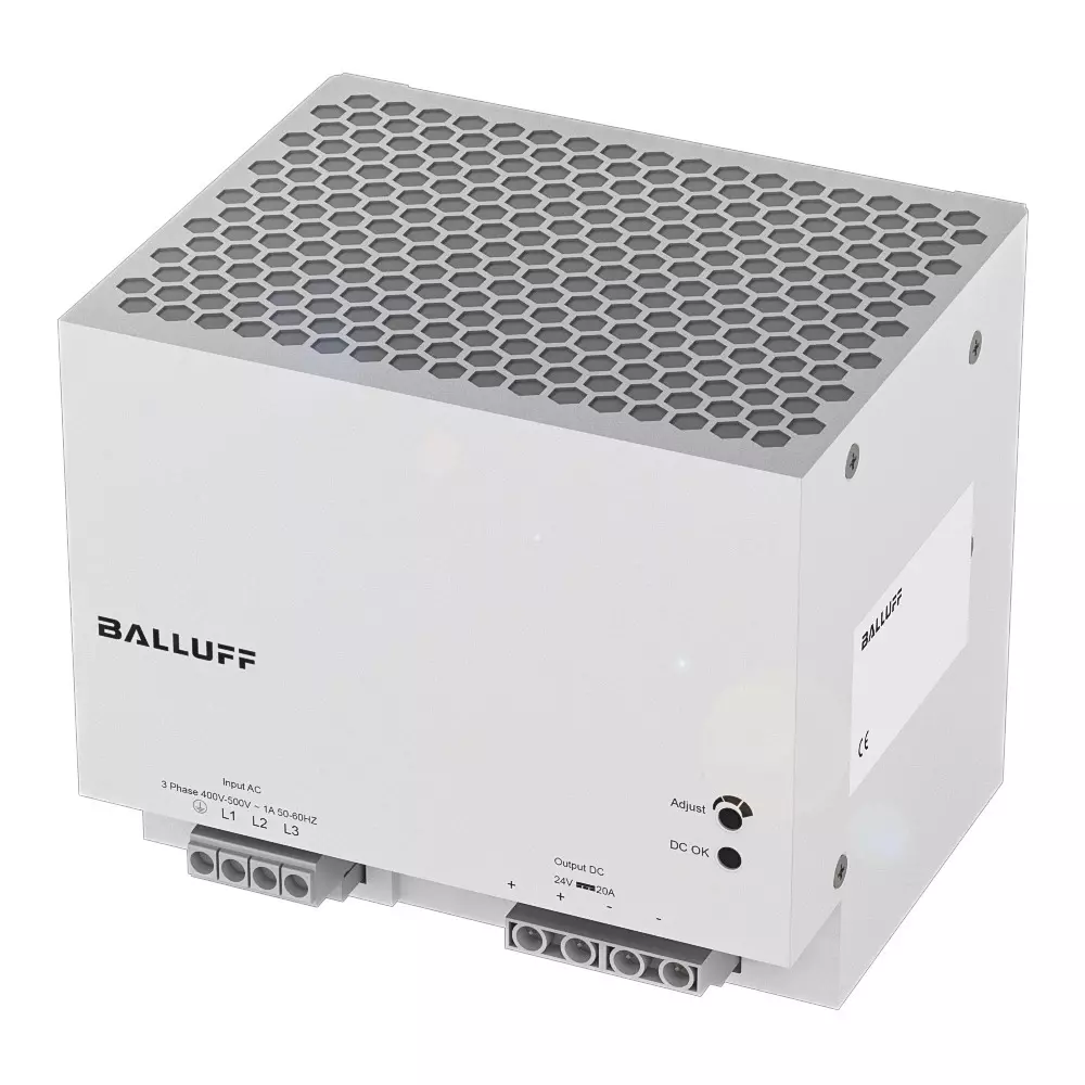 BALLUFF Power Supply DIN Rail Mount for Control Cabinet Metal 20 A 480 W, BAE0117