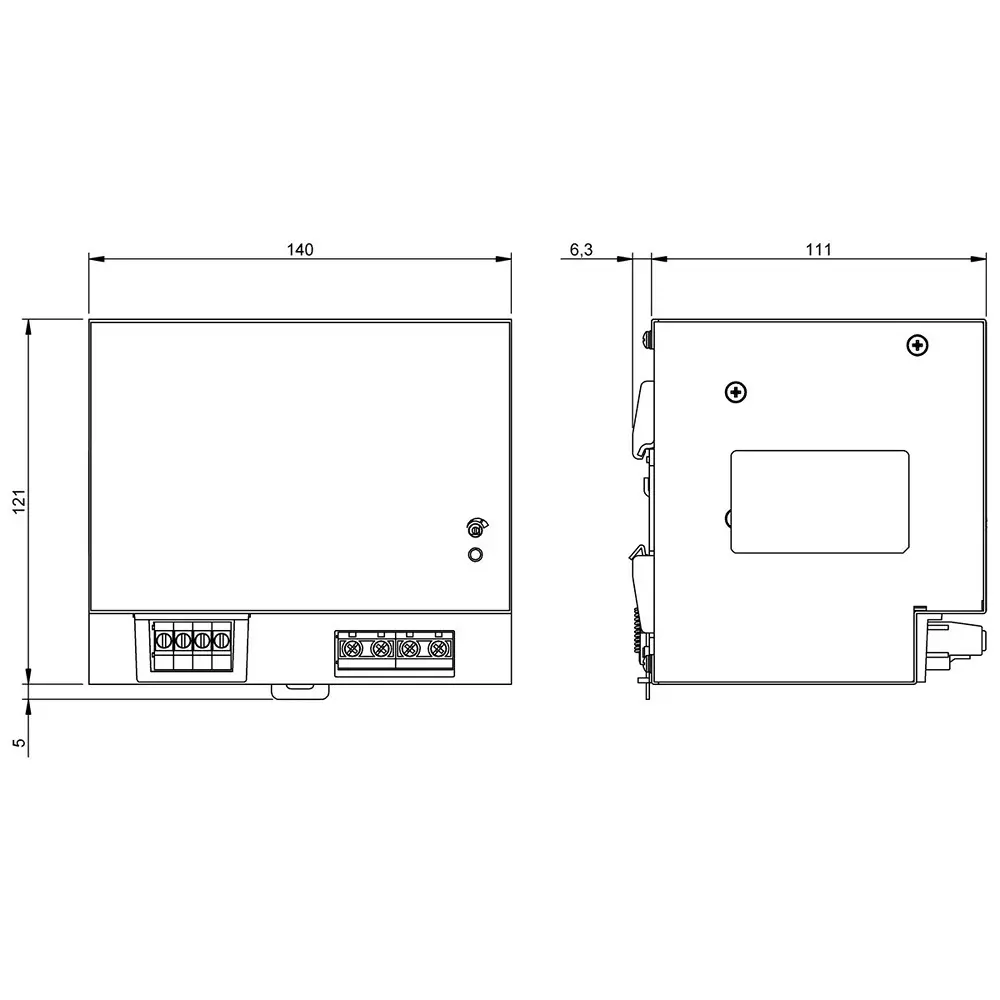 BALLUFF Power Supply DIN Rail Mount for Control Cabinet Metal 20 A 480 W, BAE0117
