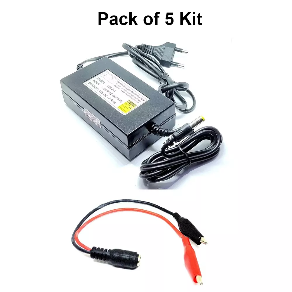 invento-dc-power-supply-adaptor-12-v-3-a-55x25-mm-36-w-20-awg-dc-jack-silicone-wire-with-alligator-clip-isc-211-cl3-pack-of-5-kit