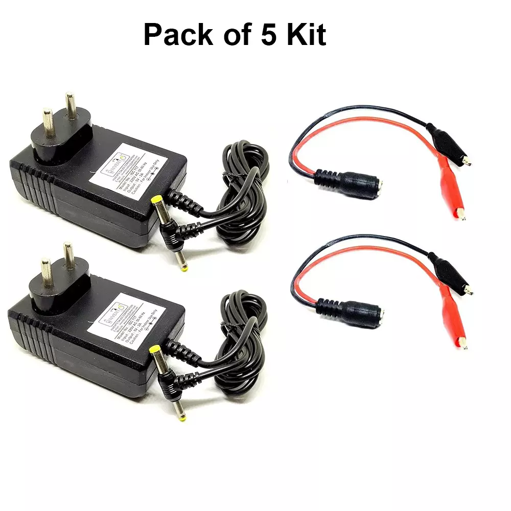 invento-dc-power-supply-adaptor-5-v-2-a-55x25-mm-10-w-20-awg-dc-jack-silicone-wire-with-alligator-clip-isc-717-cl3-pack-of-5-kit
