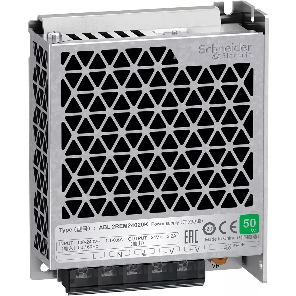 Pro-face Switching Power Supply Single phase 100 to 240ac Input Voltage Tolerance 53 W Output Capacity ABL2REM24020K