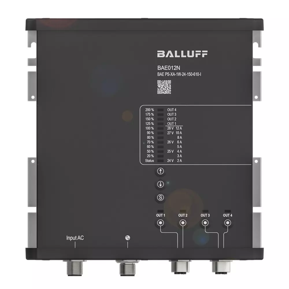 BALLUFF Field Power Supply Flange Mount Aluminium PET 15 A 360 W with IO-Link Interface, BAE012N