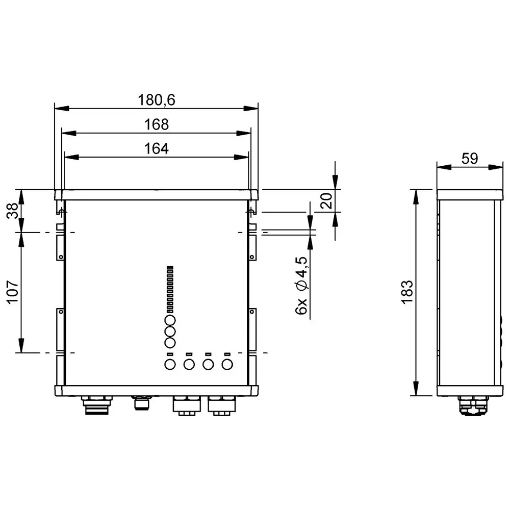 BALLUFF Field Power Supply Flange Mount Aluminium PET 25 A 600 W with IO-Link Interface, BAE012P