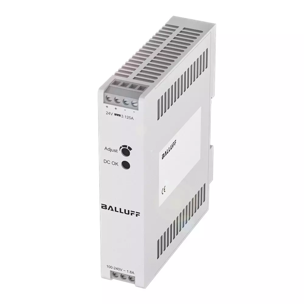 BALLUFF Power Supply DIN Rail Mount for Control Cabinet Metal 3.12 A 75 W, BAE0111