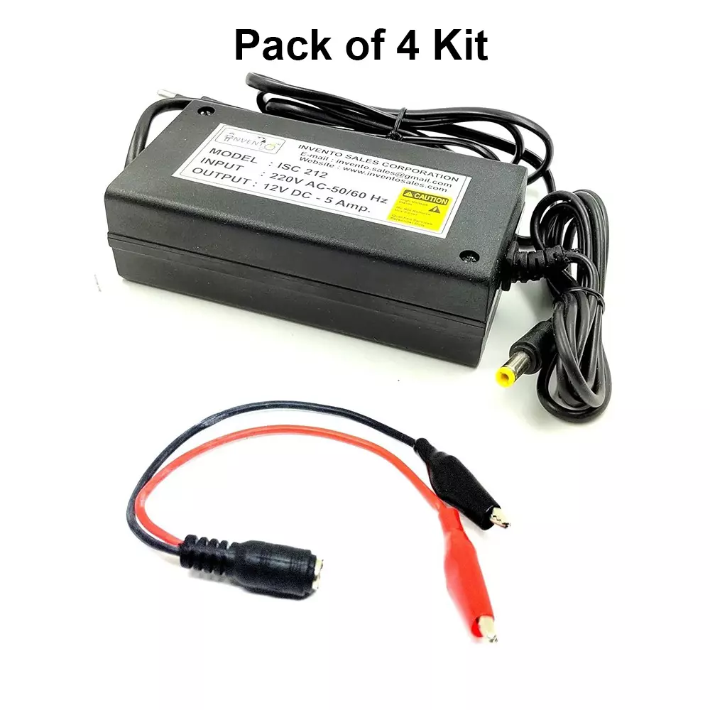 invento-dc-power-supply-adaptor-12-v-5-a-55x25-mm-60-w-20-awg-dc-jack-silicone-wire-with-alligator-clip-isc-212-cl-2-pack-of-4-kit