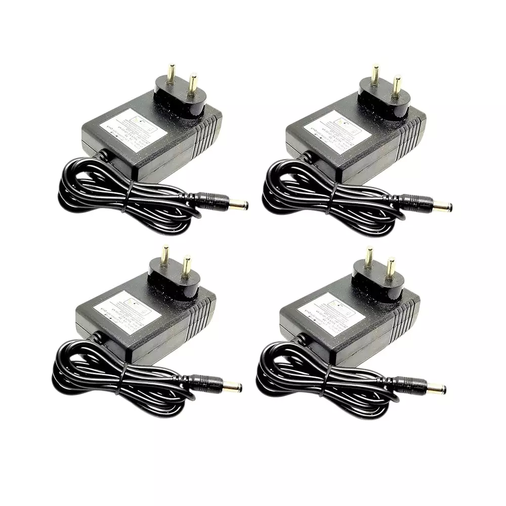 Invento DC Power Supply Adaptor 18 W Power 9 V/2 A Output Voltage/Current with 1 m Cable Length, ISC 719-Y2 (Pack of 4 Pcs)