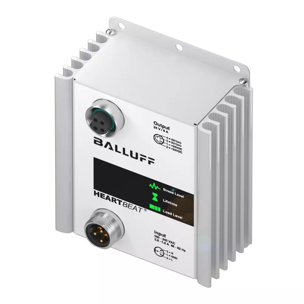 BALLUFF Heartbeat Power Supply Unit Flange Mount Aluminium 8 A 192 W, BAE00FY