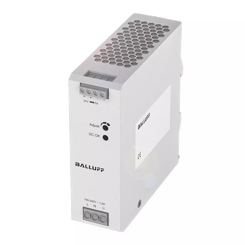 BALLUFF Power Supply DIN Rail Mount for Control Cabinet Metal 5 A 120 W, BAE0112