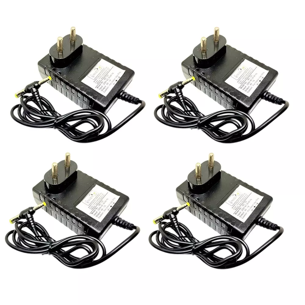 Invento DC Power Supply Adaptor 6 W Power 6 V/1 A Output Voltage/Current with 1 m Cable Length, ISC 720-2Y (Pack of 4 Pcs)