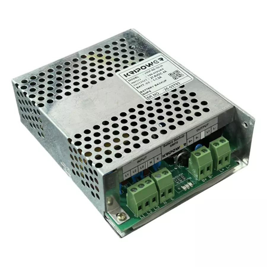 KRIPOWER Battery Backup SMPS 3-Phase 27.6 V DC Voltage 3 A Load Current 100 W Rated Power, KR3P-BB-100-24