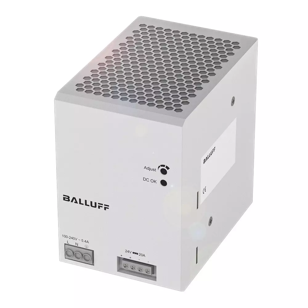 BALLUFF Power Supply DIN Rail Mount for Control Cabinet Metal 20 A 480 W, BAE0114