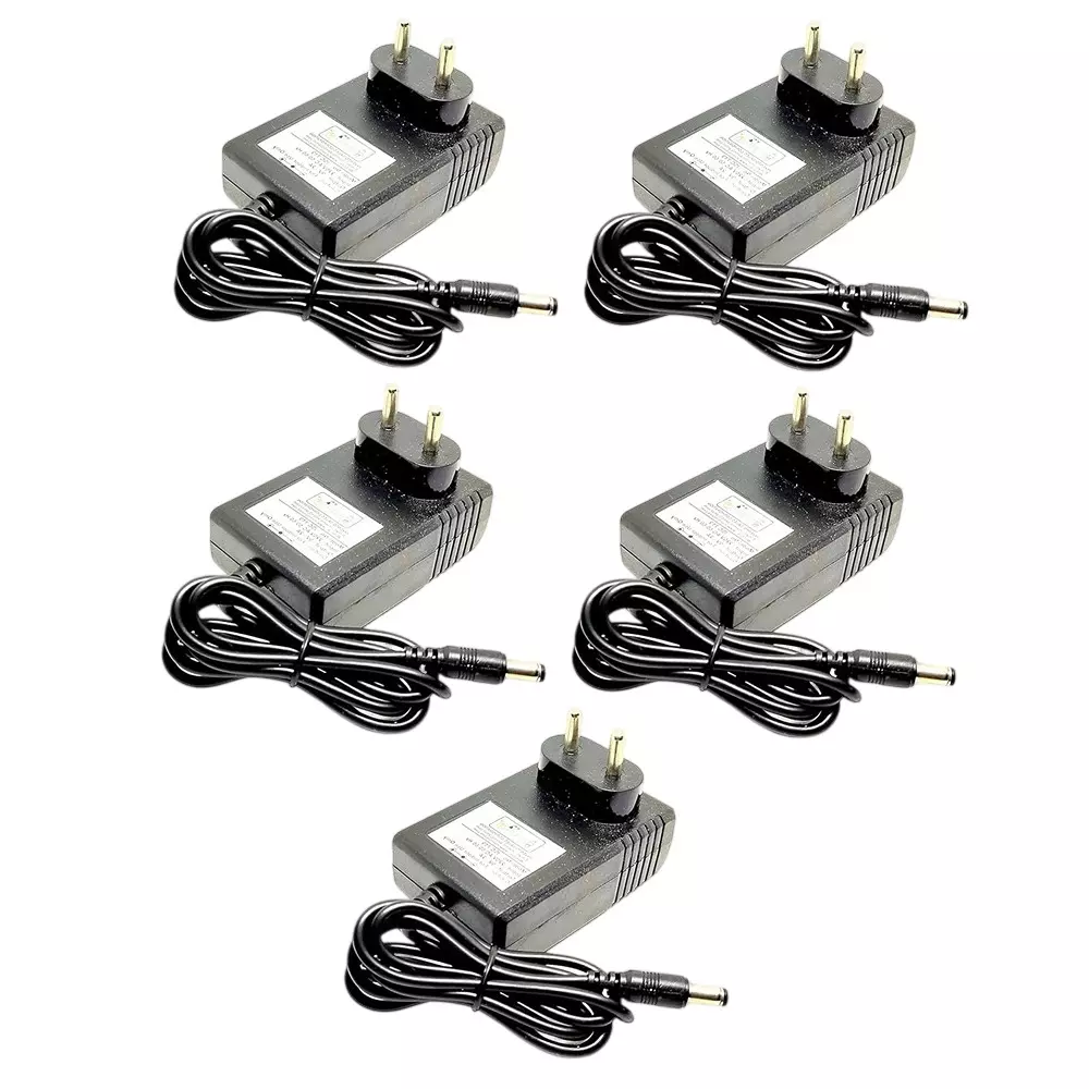 Invento DC Power Supply Adaptor 18 W Power 9 V/2 A Output Voltage/Current with 1 m Cable Length, ISC 719-Y3 (Pack of 5 Pcs)