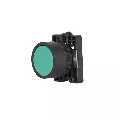 TNI Plastic Push Button Actuator Green Color 22.5 mm Cut Out Diameter and IP65 Rating, AP22-G