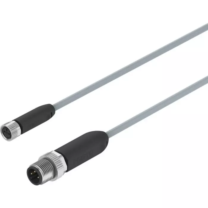 Festo Straight Male 3 way M8 to Straight Female 3 way M12 Actuator/Sensor Cable, 1 m, NEBA-M8G3-U-1-N-M12G3
