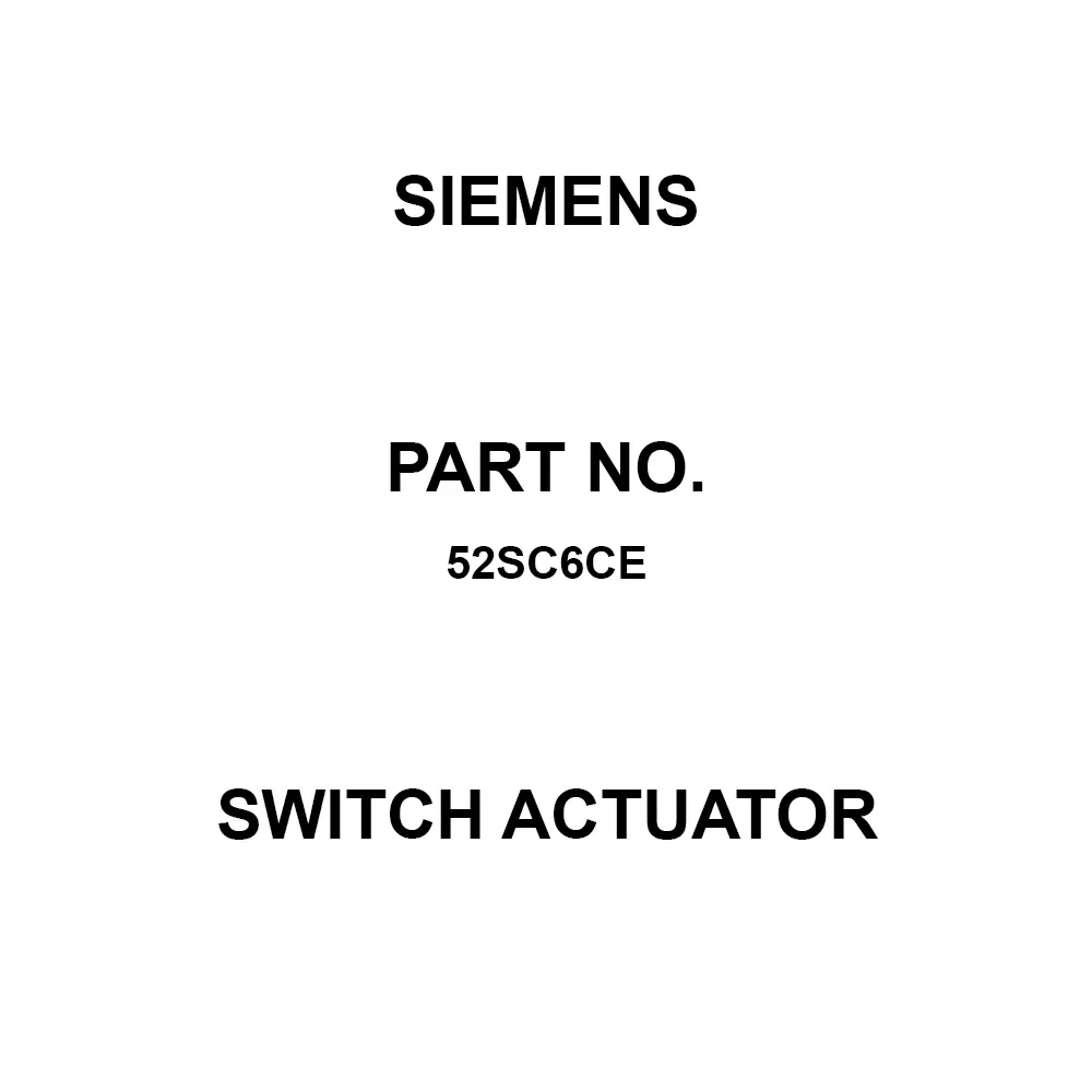 Siemens Key Operated Switch Actuator for 3-Position Keylock Switches, 52SC6CE