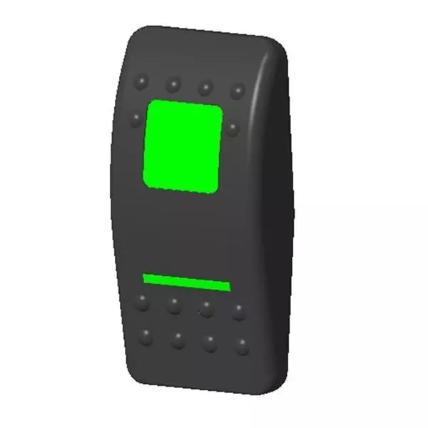 Carling Technologies Contura II Hard Surface Actuator Black for Rocker Switches, VVALC00-000