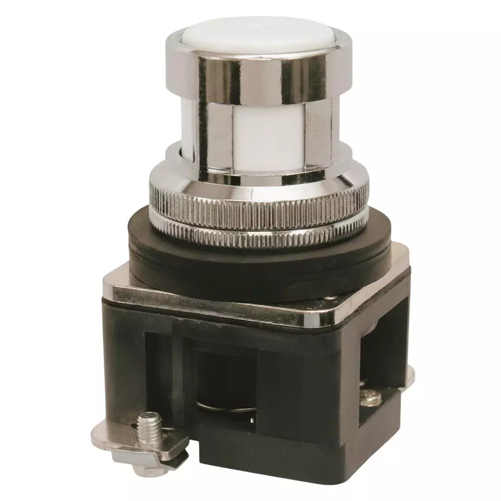 Teknic Illuminated Flush Actuator With Led Bulb MCB15 24 VDC White Bulb Color & White Lens, ALF1LB(S)