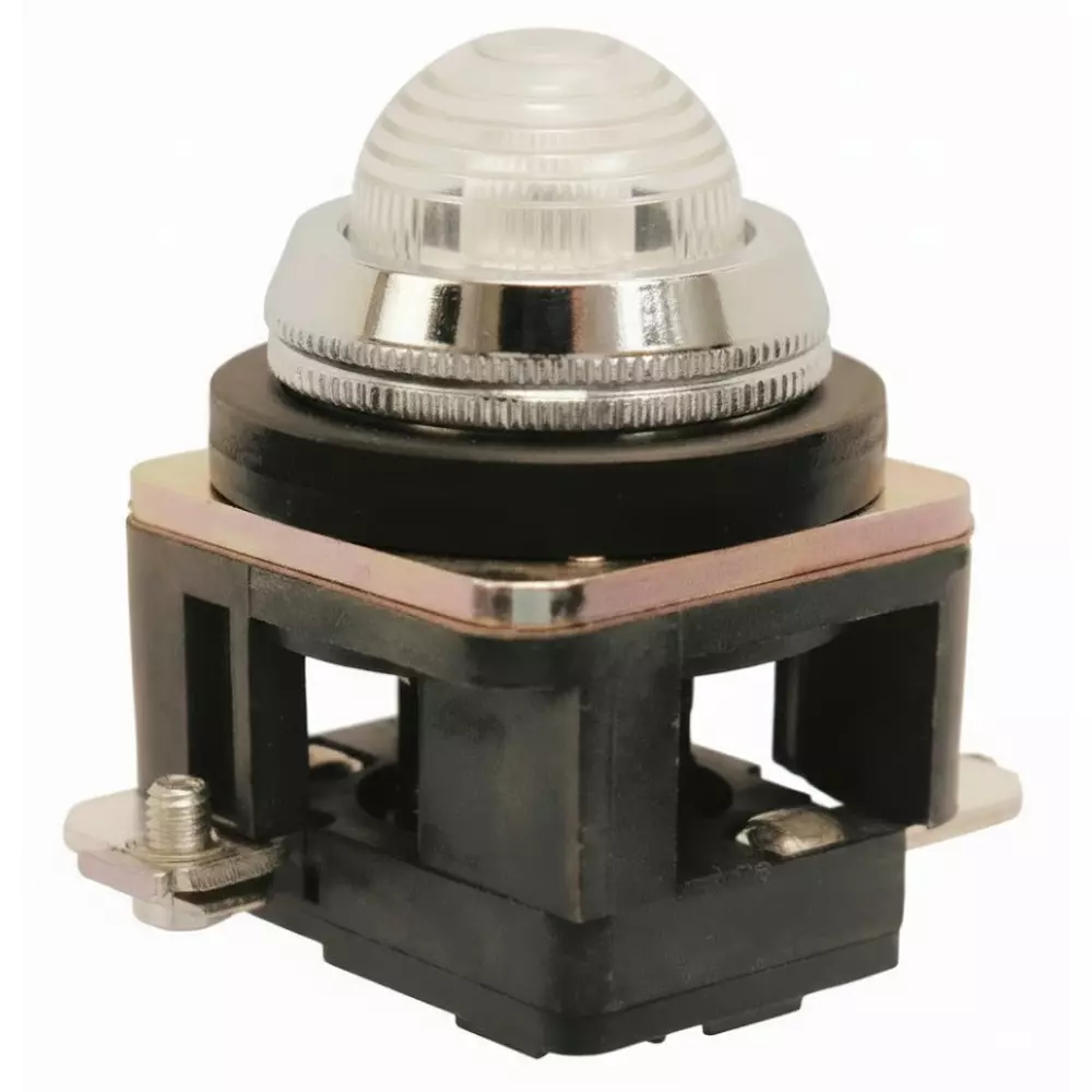 Teknic Illuminated Flush Actuator With Led Bulb MCB15 220 VDC White Bulb Color & Clear Lens, PLB7LB(S)