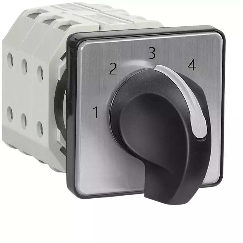 RS PRO Knob Actuator 50x50x85.5 mm Screw Terminal Knob 1NO 16 Amp 4 Positions, 2657671