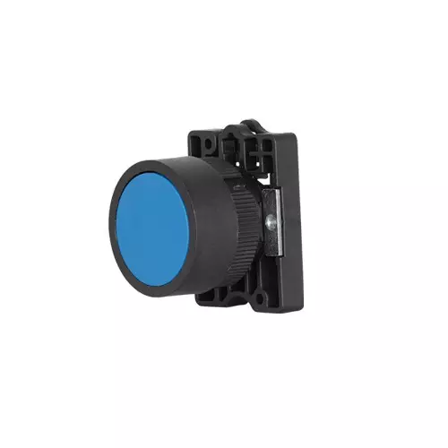 TNI Plastic Push Button Actuator Blue Color 22.5 mm Cut Out Diameter and IP65 Rating, AP22-B