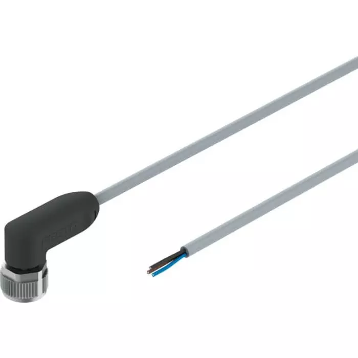 Festo Right Angle Male M12 to Unterminated Actuator/Sensor Cable, 2.5m, NEBA-M12W5P-U-2.5-N-LE3
