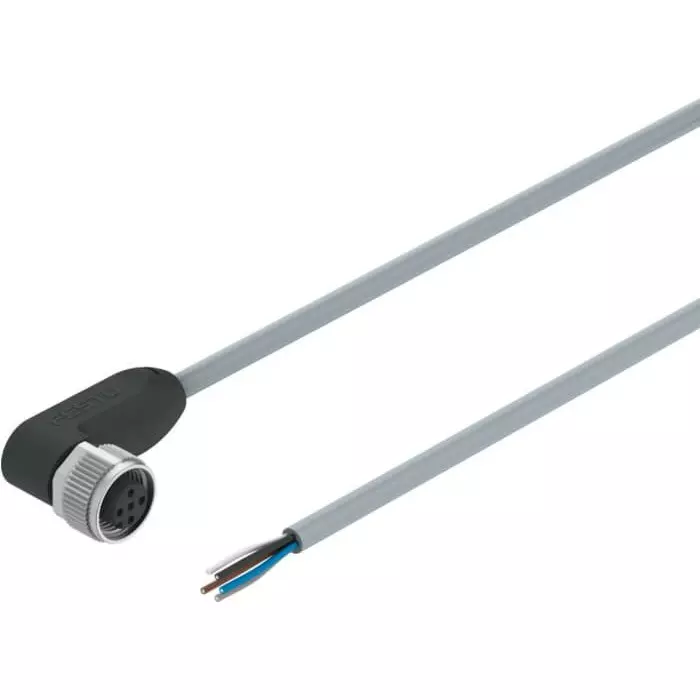 Festo Right Angle Male M12 to Unterminated Actuator/Sensor Cable, 2.5m, NEBA-M12W5-U-2.5-N-LE5