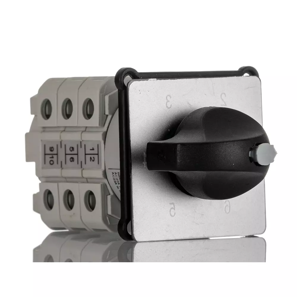 RS PRO Knob Actuator 50x50x97 mm Screw Terminal Knob 1NO 16 Amp 6 Positions, 2657673