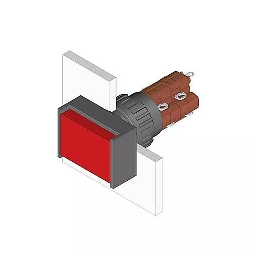EAO Switch Actuator Black for Illuminated Pushbuttons, 51-262.025
