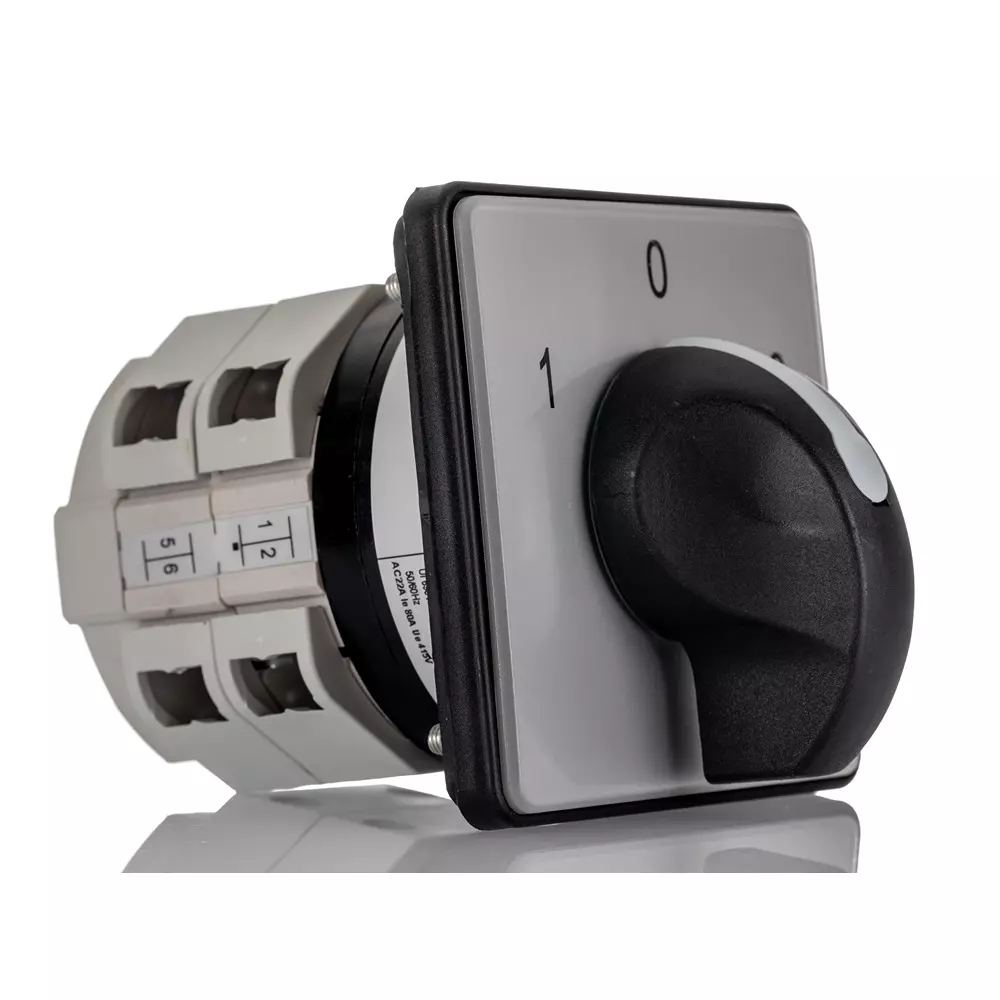 RS PRO Knob Actuator 94x94x131 mm Screw Terminal Knob 2NO 80 Amp 3 Positions, 2657686