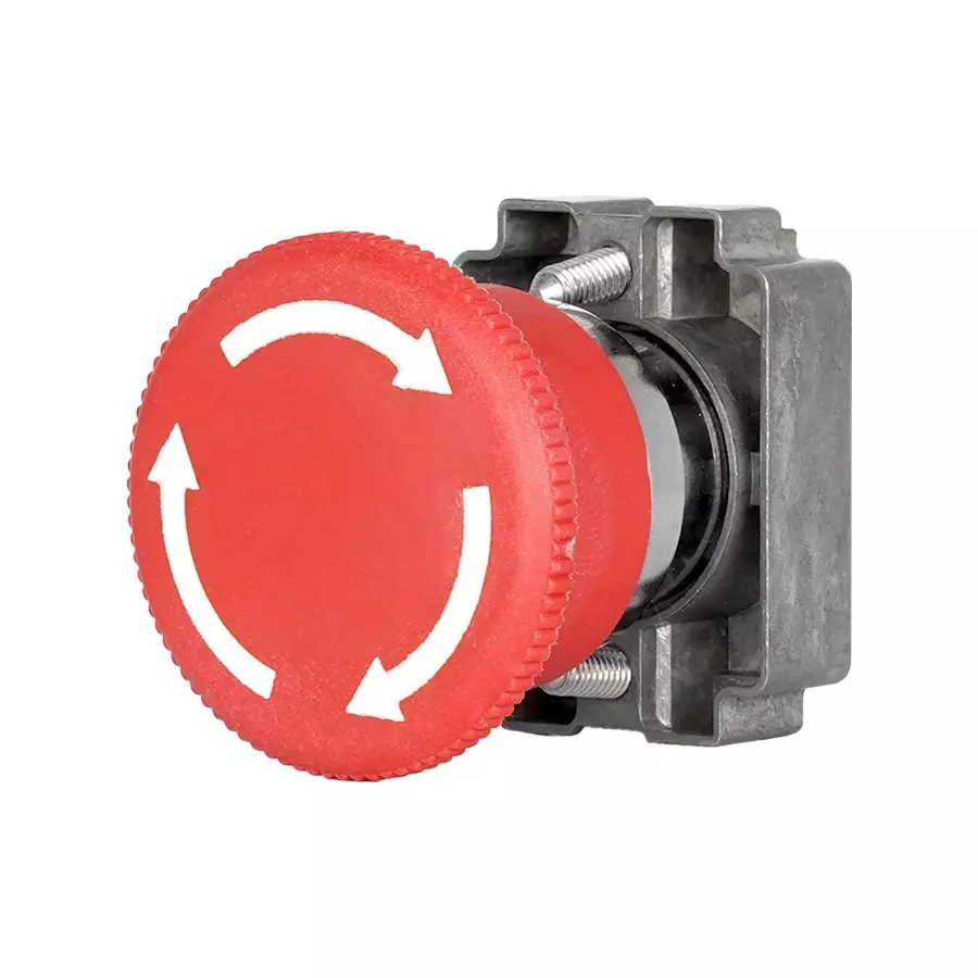 TNI Metal Emergency Actuator 50/60 Hz Operating Frequency 22.5 mm Cut Out Diameter and 40 mm Latching, EA40-R