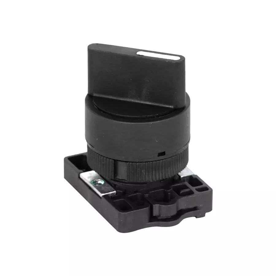 TNI Plastic Selector Actuator Stay Put Comfortable Finger Press 3 Position 22.5 mm Cut Out Diameter and IP65 Rating, SA3P-BK