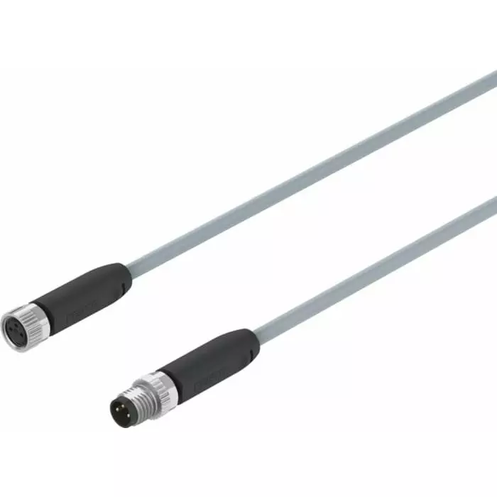 Festo Straight Male 3 way M8 to Straight Female 3 way M8 Actuator/Sensor Cable, 5m, NEBA-M8G3-U-5-N-M8G3