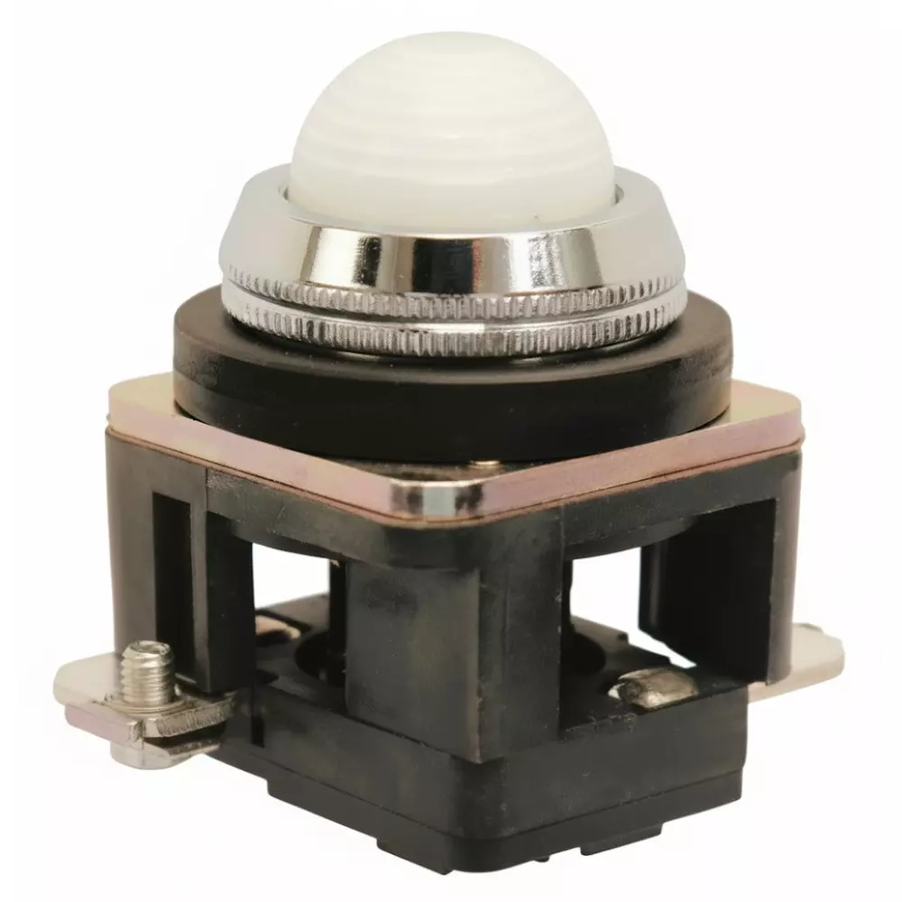 Teknic Illuminated Flush Actuator With Led Bulb MCB15 24 VAC White Bulb Color & White Lens, PLB1LB(S)