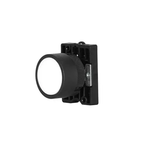 TNI Plastic Push Button Actuator White Color 22.5 mm Cut Out Diameter and IP65 Rating, AP22-W